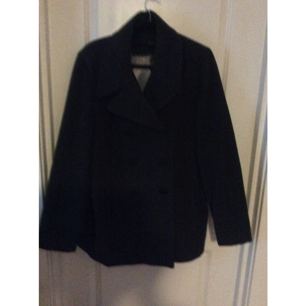 Women's Calvin Klein Charcoal Grey Pea Coat Plus Size 18 with Gray Lining